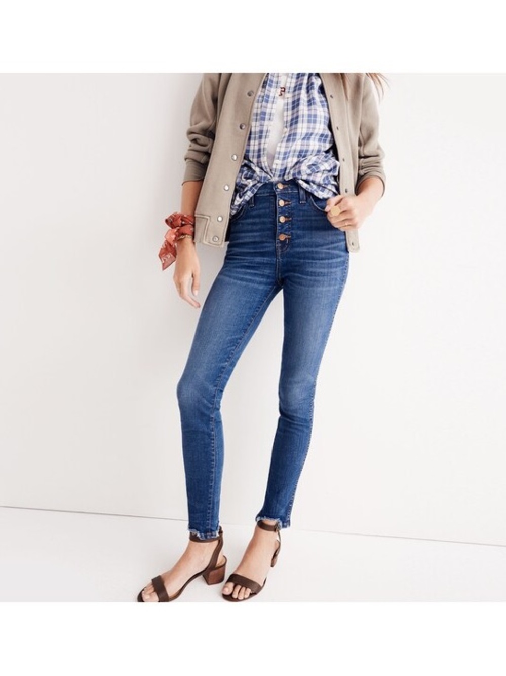 Madewell High-Rise Skinny Jeans: Chewed-Hem Edition